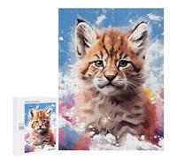 Puzzles for Teenagers 500 PCS Rainbow Kitten Painting Jigsaw for Teenagers Enhance Memory Challenging To Complete Challenging Game Toys 500 PCS
