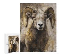 Puzzles for Teenagers 500 PCS Rams Majestic Wildlife Artwork Puzzle For Teenagers Staycation Kill Time for Birthday, Chrismas Family Fun & Game Night 500 PCS