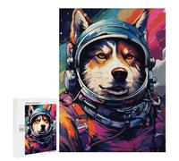 Puzzles for Teenagers 500 PCS Space Dog Explorer-137 Puzzle For Teenagers Analysis And Logic Difficult And Challenge Great Gift for Gaming 500 PCS
