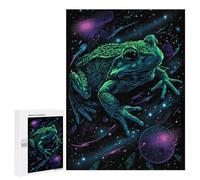 Puzzles for Teenagers 500 PCS Space Frog Art Print Puzzles for Teenagers Difficult Challenge Train Your Brain And Hands Brainteaser Family Games 500 PCS