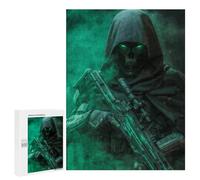 Puzzles for Teenagers 500 PCS Stealth Assassin with Green Glowing Eyes Puzzles for Teenagers Difficult Challenge Train Your Brain And Hands Brainteaser Family Games 500 PCS
