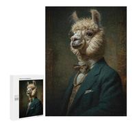 Puzzles for Teenagers 500 PCS Stylish Alpaca in Formal Attire -1 Puzzles for Teenagers Difficult Challenge Train Your Brain And Hands Brainteaser Family Games 500 PCS