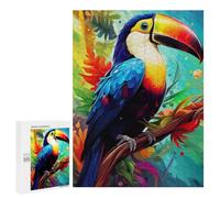 Puzzles for Teenagers 500 PCS Toucan Bird Amazon Rainforest Puzzles for Teenagers Difficult Challenge Train Your Brain And Hands Brainteaser Family Games 500 PCS