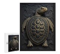 Puzzles for Teenagers 500 PCS Turtle Gold Decor Jigsaws for Adults Puzzle Pattern Assembly Challenging To Complete Family Fun & Game Night 500 PCS