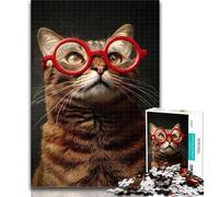 Puzzles for Teenagers Abstract Cat Jigsaw Puzzles 1000 Pieces for Adults Teens,Unique Birthday And Gifts for for Age 14 50x75cm