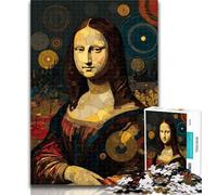 Puzzles for Teenagers Abstract Mona Lisa Adult Jigsaw Puzzles 1000 Pieces,Family Game Stress Reliever Difficult Challenge Secret Santa Gifts 26x38cm