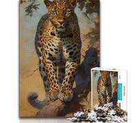 Puzzles for Teenagers African Cheetah Jigsaw Puzzles 1000 Pieces for Adults Teens,Toys Educational Games Stress Relieving Artists Collection, Fine Art (50x75cm)