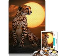 Puzzles for Teenagers African Cheetah Puzzles 1000 Pieces for Adults,Challenging Game Toys for Is Ideal As A Gift for The Whole Family (50x75cm)