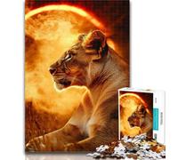 Puzzles for Teenagers African Lioness 1000 Piece Jigsaw Puzzle for Adults And Teenagers,Secret Santa Gifts for And Age 14 26x38cm