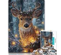 Puzzles for Teenagers An Elegant Deer Puzzles for Adults 1000 Pieces,Toys Educational Games Stress Relieving Enhance Love between Couples (50x75cm)