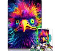 Puzzles for Teenagers Animal Art Ostrich Puzzles for Adults 1000 Pieces,Toys Educational Games Stress Relieving Enhance Love between Couples 26x38cm