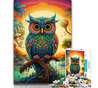Puzzles for Teenagers Animal Art Owl Adult Puzzles 1000 Pieces,for Is Ideal As A Gift for The Whole Family for And 14 Years Old 26x38cm