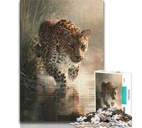 Puzzles for Teenagers Animal Cheetah Jigsaw Puzzles 1000 Pieces for Adults Teens,Family Game Stress Reliever Difficult Challenge Secret Santa Gifts (26x38cm)