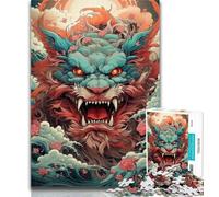Puzzles for Teenagers Animal Colourful Dragon 1000 Piece Jigsaw Puzzles for Teenagers,Fully Interlocking & Randomly Shaped Pieces 50x75cm