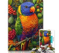 Puzzles for Teenagers Animal Parrot 1000 Pieces Jigsaw Puzzles for Adults And Teens,Wall Decoration Unique Birthday And Xmas Gifts Suitable for And 14 26x38cm