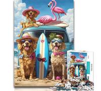 Puzzles for Teenagers Animals Seaside Vacation Adult Jigsaw Puzzles 1000 Pieces,Family Game Stress Reliever Difficult Challenge Secret Santa Gifts 50x75cm
