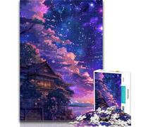 Puzzles for Teenagers Anime Night Sky Jigsaw Puzzles for Adults 1000 Piece,Family Game Birthday Gifts.Challenge High Difficulty 50x75cm