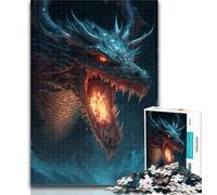 Puzzles for Teenagers Art Ice Dragon 1000 Pieces Jigsaw Puzzle for Adults& Teens,Family Entertainment Toys Is Ideal As A Gift for The Whole Family 50x75cm