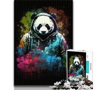 Puzzles for Teenagers Art Neon Panda Puzzles for Adults 1000 Pieces,Educational Game for Birthday, Chrismas for And 14 Years Old 50x75cm