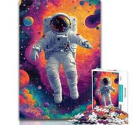 Puzzles for Teenagers Astronaut Jigsaw Puzzles 1000 Pieces for Adults Teens,Toys Educational Games Stress Relieving Artists Collection, Fine Art 26x38cm