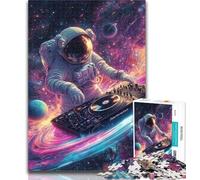 Puzzles for Teenagers Astronaut Playing Piano 1000 Pieces Jigsaw Puzzle for Adults& Teens,Family Entertainment Toys Is Ideal As A Gift for The Whole Family 50x75cm