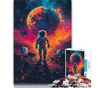 Puzzles for Teenagers Astronauts Under An Alien Planet Jigsaw Puzzles for Adults,Educational Games Home Decoration Deal As Gifts for The Whole Family 26x38cm