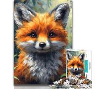 Puzzles for Teenagers Autumn Fox Adult Puzzles 1000 Pieces,for Is Ideal As A Gift for The Whole Family for And 14 Years Old 26x38cm