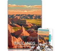 Puzzles for Teenagers Badlands National Park Puzzles 1000 Pieces for Teenagers,learning Educational Toys Unique Home Decor And Gifts 26x38cm
