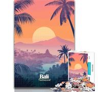 Puzzles for Teenagers Bali Sunset Landscape Puzzles 1000 Pieces for Teenagers,learning Educational Toys Unique Home Decor And Gifts 26x38cm