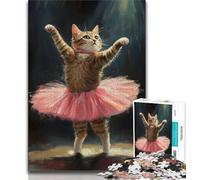Puzzles for Teenagers Ballet Cat 1000 Piece Jigsaw Puzzles for Teenagers,is Ideal As A Gift for The Whole Family Suitable for And 14 (50x75cm)