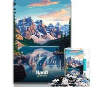 Puzzles for Teenagers Banff National Park Landscape 1000 Piece Jigsaw Puzzle for Adults And Teenagers,Birthday Present, Gifts for And Age 14 75x50cm