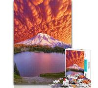 Puzzles for Teenagers Beautiful Mountain River Jigsaw Puzzles for Adults,Challenging Game Toys for Is Ideal As A Gift for The Whole Family 26x38cm