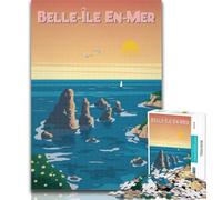 Puzzles for Teenagers Belle-Ile-en-Mer Puzzles 1000 Pieces for Teenagers,learning Educational Toys Unique Home Decor And Gifts 26x38cm