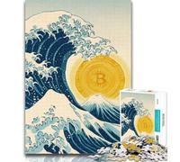 Puzzles for Teenagers Bitcoin Logo Jigsaws Puzzles 1000 Pieces for Teenagers Gifts,learning Educational Toys Unique Home Decor And Gifts 50x75cm