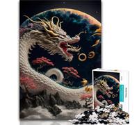 Puzzles for Teenagers Brave Dragon Jigsaws Puzzles 1000 Pieces for Teenagers Gifts,Birthday Present, Gifts for And Age 14 (26x38cm)