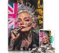 Puzzles for Teenagers British Women 1000 Pieces Jigsaw Puzzles for Adults And Teens,Wall Decoration Unique Birthday And Xmas Gifts Suitable for And 14 26x38cm