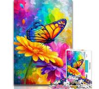 Puzzles for Teenagers Butterfly Oil Painting Jigsaw Puzzles 1000 Pieces for Adults Teens,Toys Educational Games Stress Relieving Artists Collection, Fine Art 50x75cm