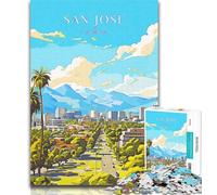 Puzzles for Teenagers California San Jose Travel Jigsaw Puzzle 1000 Pieces for Adults,Family Game Stress Reliever Difficult Challenge Great Gifts And Toys 26x38cm