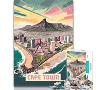 Puzzles for Teenagers Cape Town Puzzles 1000 Pieces for Adults,Challenging Game Toys for Is Ideal As A Gift for The Whole Family 26x38cm
