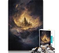 Puzzles for Teenagers Castle in The Clouds Jigsaw Puzzles 1000 Pieces for Adults Teens,Family Game Stress Reliever Difficult Challenge Secret Santa Gifts 26x38cm