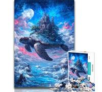 Puzzles for Teenagers Castle on The Turtle's Back Jigsaw Puzzles for Adults,Challenging Game Toys for Is Ideal As A Gift for The Whole Family 26x38cm