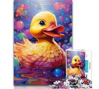 Puzzles for Teenagers Colorful Art Ducks Jigsaw Puzzles for Adults 1000 Piece,with Matching Poster And Trivia Sheet for Age 14 50x75cm