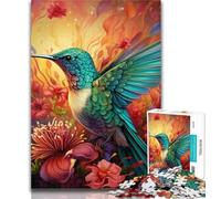Puzzles for Teenagers Colorful Art Hummingbird 1000 Pieces Jigsaw Puzzles For Teens And Adults,Toys Educational Games Stress Relieving Enhance Love between Couples 75x50cm