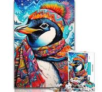 Puzzles for Teenagers Colorful Art Penguin 1000 Pieces Jigsaw Puzzle for Adults& Teens,Family Entertainment Toys Is Ideal As A Gift for The Whole Family 26x38cm