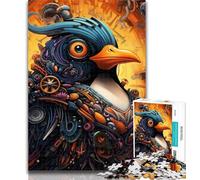 Puzzles for Teenagers Colorful Art Penguin Jigsaw Puzzles 1000 Pieces for Adults Teens,Family Game Stress Reliever Difficult Challenge Secret Santa Gifts 26x38cm