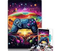 Puzzles for Teenagers Colorful Gamepad Puzzles 1000 Pieces for Adults,Challenging Game Toys for Is Ideal As A Gift for The Whole Family 26x38cm