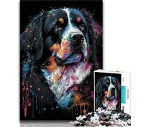 Puzzles for Teenagers Colourful Art Tibetan Mastiff Jigsaw Puzzles for Adults,Challenging Game Toys for Is Ideal As A Gift for The Whole Family (26x38cm)