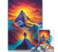 Puzzles for Teenagers Colourful Beautiful Mountains Puzzles 1000 Pieces for Adults,Artistic Wall Decor & Birthday Gift Idea for Friends, Home Office 50x75cm
