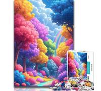 Puzzles for Teenagers Colourful Forests 1000 Pieces Jigsaw Puzzle for Adults& Teens,Family Entertainment Toys Is Ideal As A Gift for The Whole Family 26x38cm