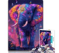Puzzles for Teenagers Cosmic Elephant Adult Jigsaw Puzzles 1000 Pieces,Family Game Stress Reliever Difficult Challenge Secret Santa Gifts 26x38cm